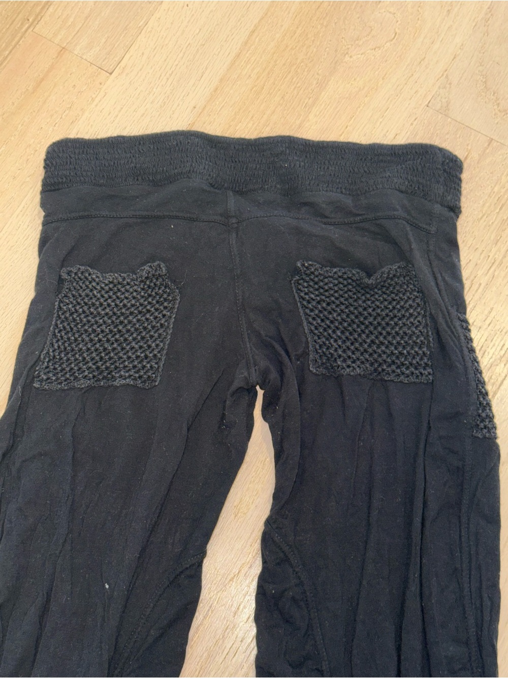 Zara Black Girls' Leggings with Textured Back Pockets